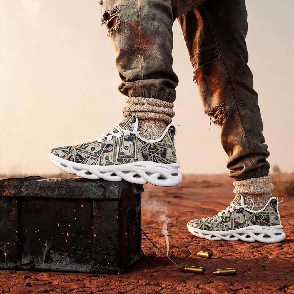 Vault Drop Benjamin All-Over Cash Custom Sneaks Manifesting Capital Hustle