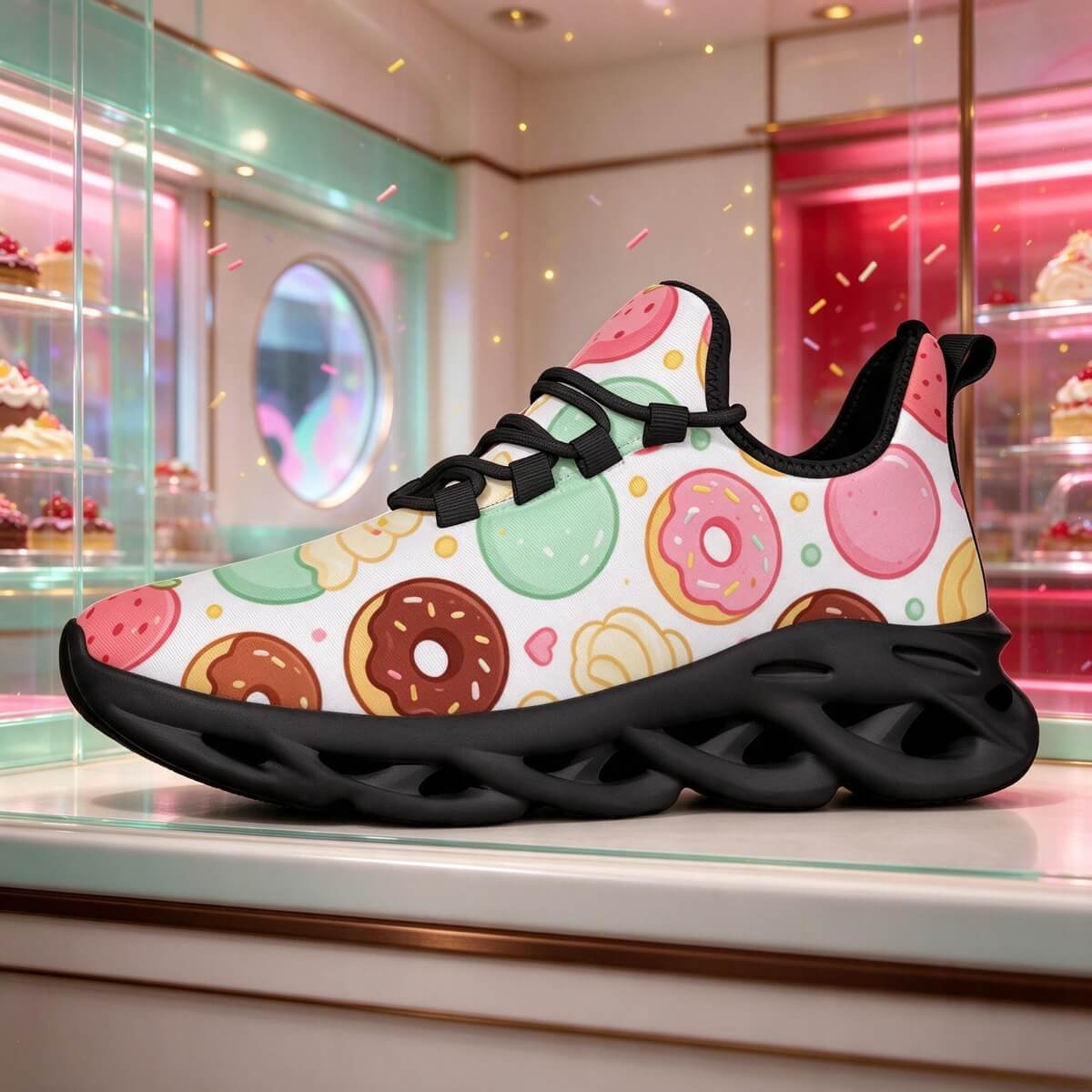 Mint Circles Meet Chocolate Donut Joy
