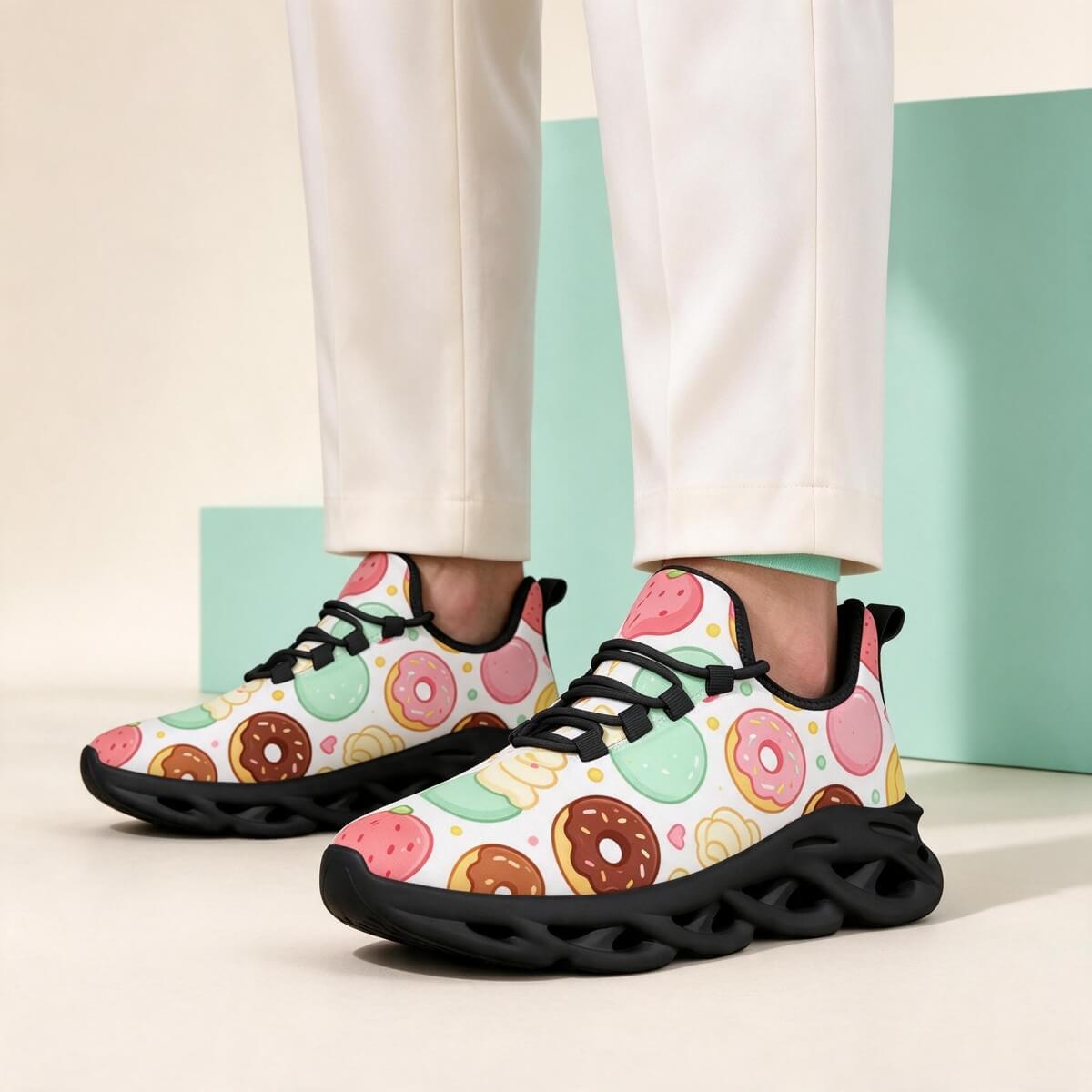 Mint Circles Meet Chocolate Donut Joy
