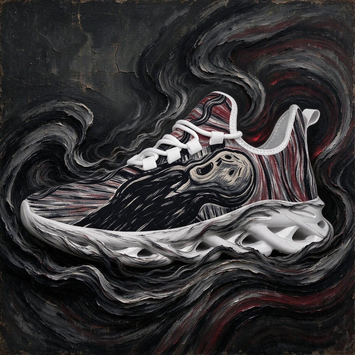 Munch’s Scream in Red Static