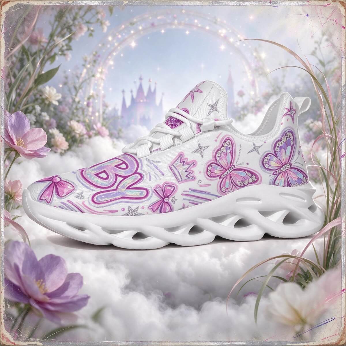 Where Pink Wings Meet a Purple Crown