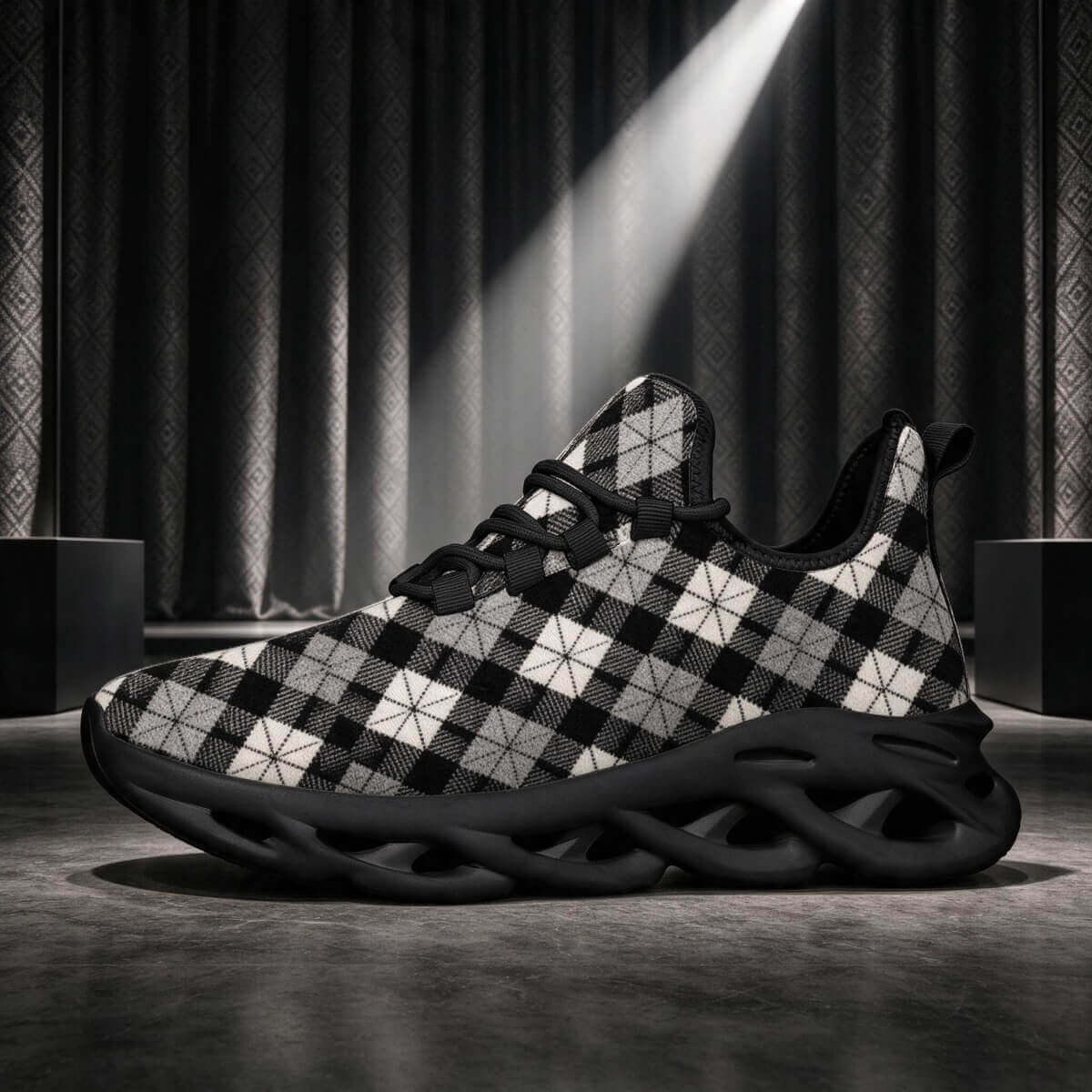 Quiet Authority, Woven in Monochrome Argyle