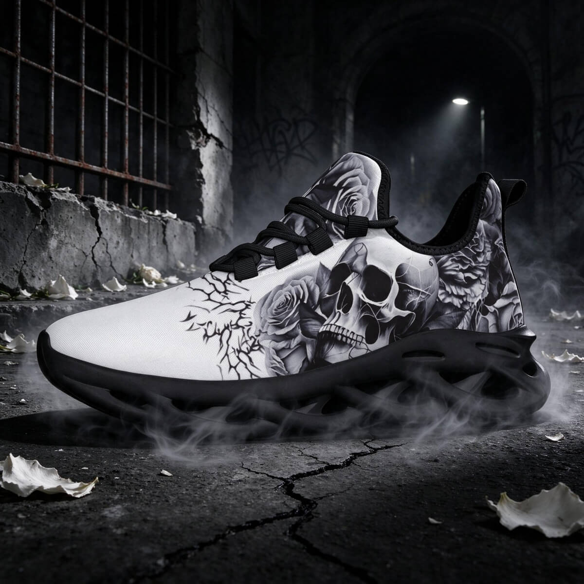 Skull Among Roses, Where Beauty Refuses to Fade