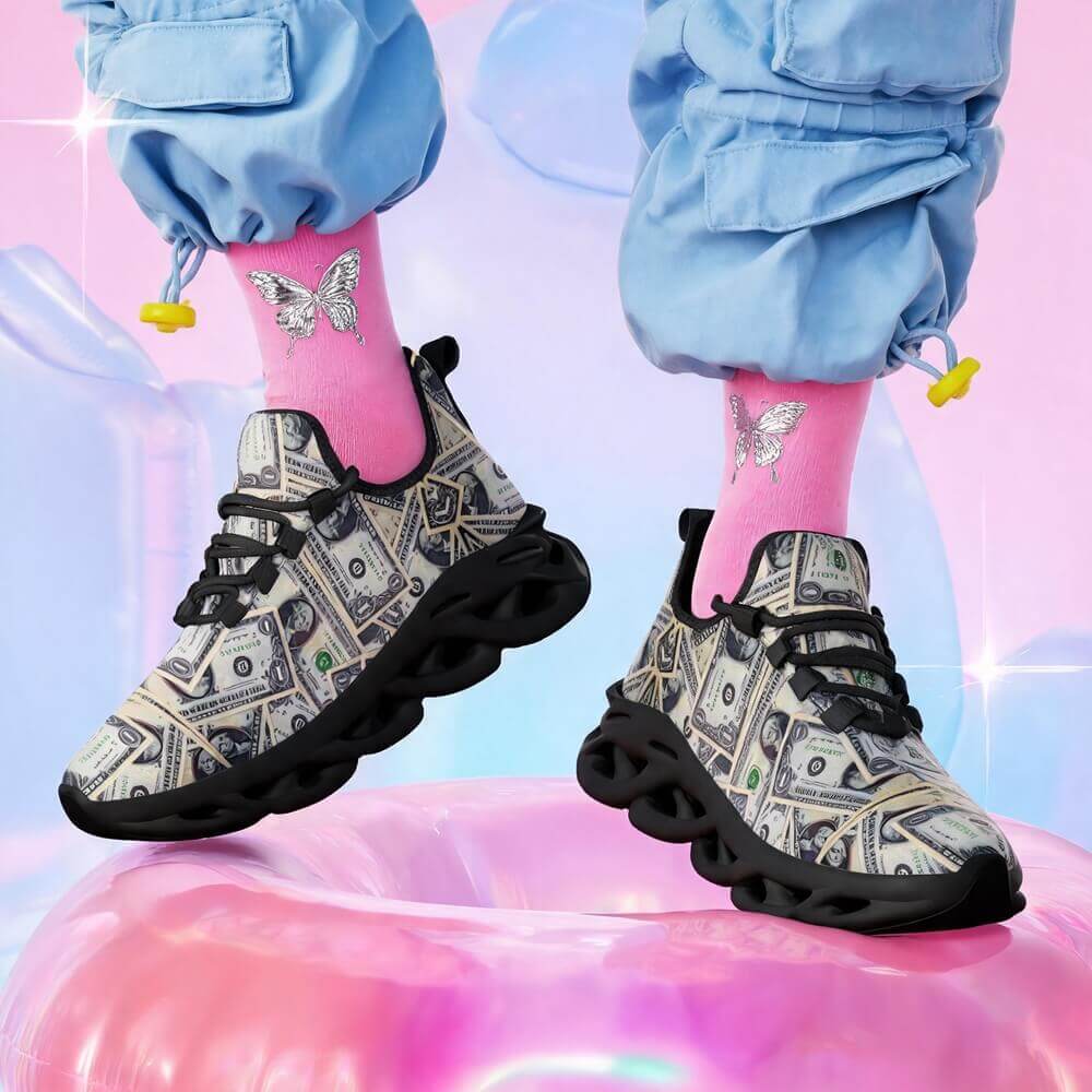 Vault Drop Benjamin All-Over Cash Custom Sneaks Manifesting Capital Hustle