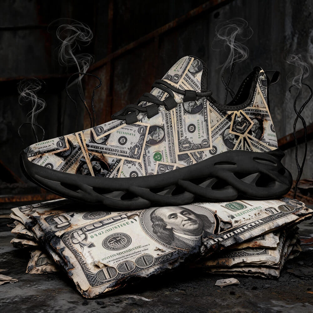 Vault Drop Benjamin All-Over Cash Custom Sneaks Manifesting Capital Hustle