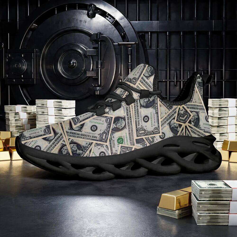 Vault Drop Benjamin All-Over Cash Custom Sneaks Manifesting Capital Hustle