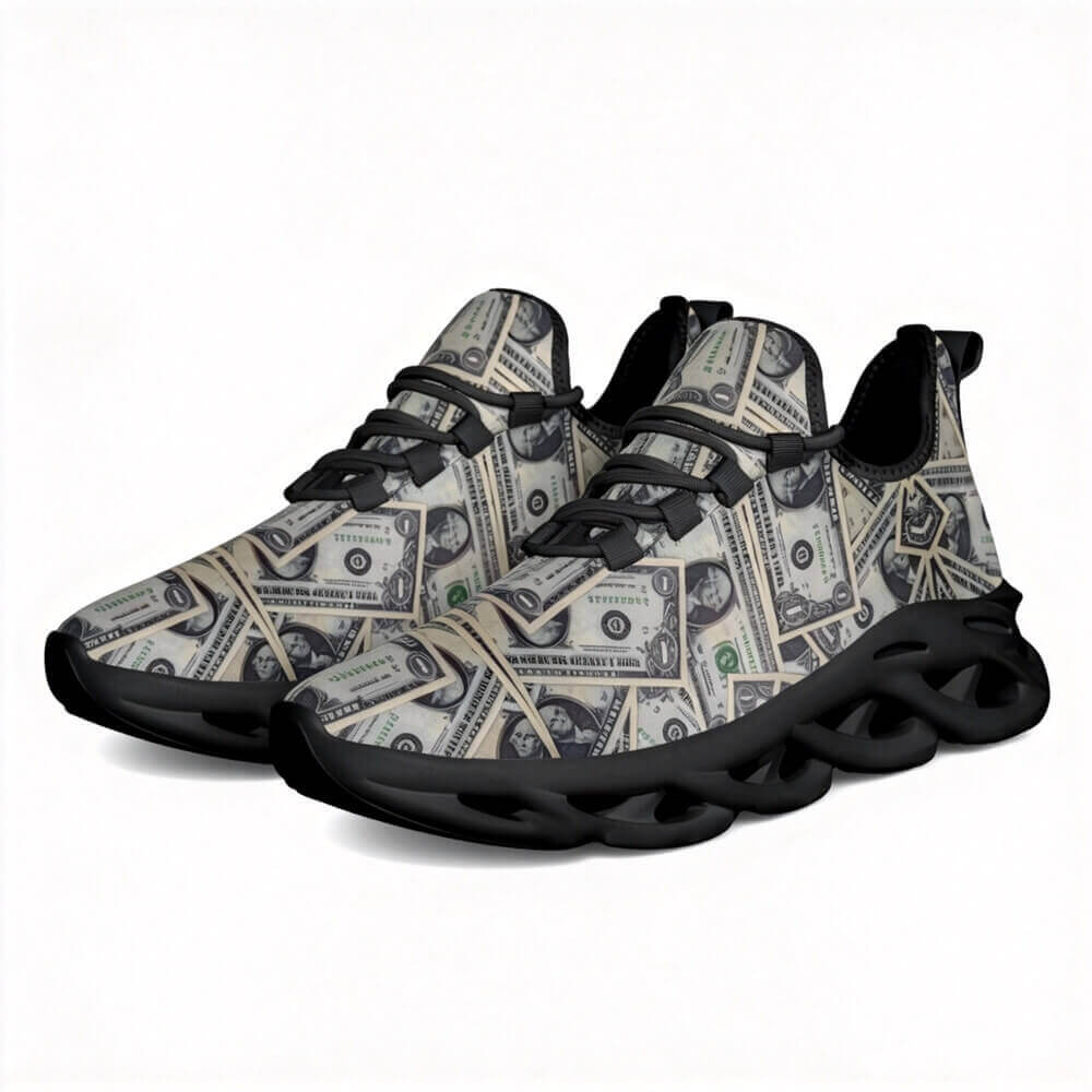 Vault Drop Benjamin All-Over Cash Custom Sneaks Manifesting Capital Hustle