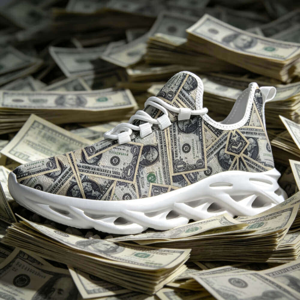 Vault Drop Benjamin All-Over Cash Custom Sneaks Manifesting Capital Hustle