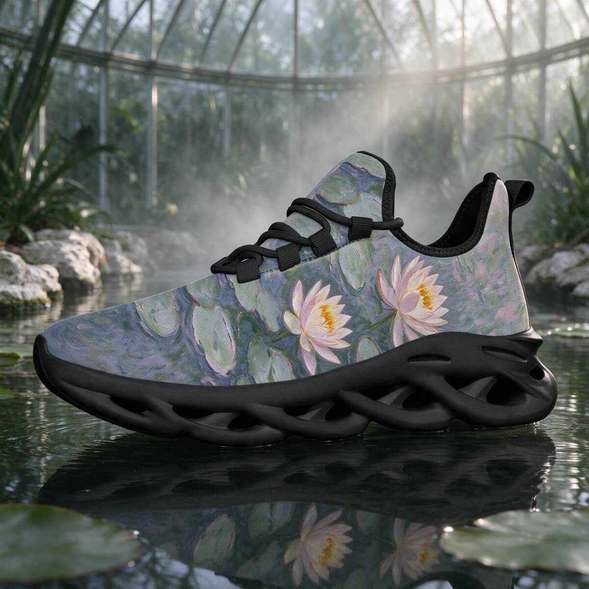 Blue-Gray Water Lilies in a Monet Reverie