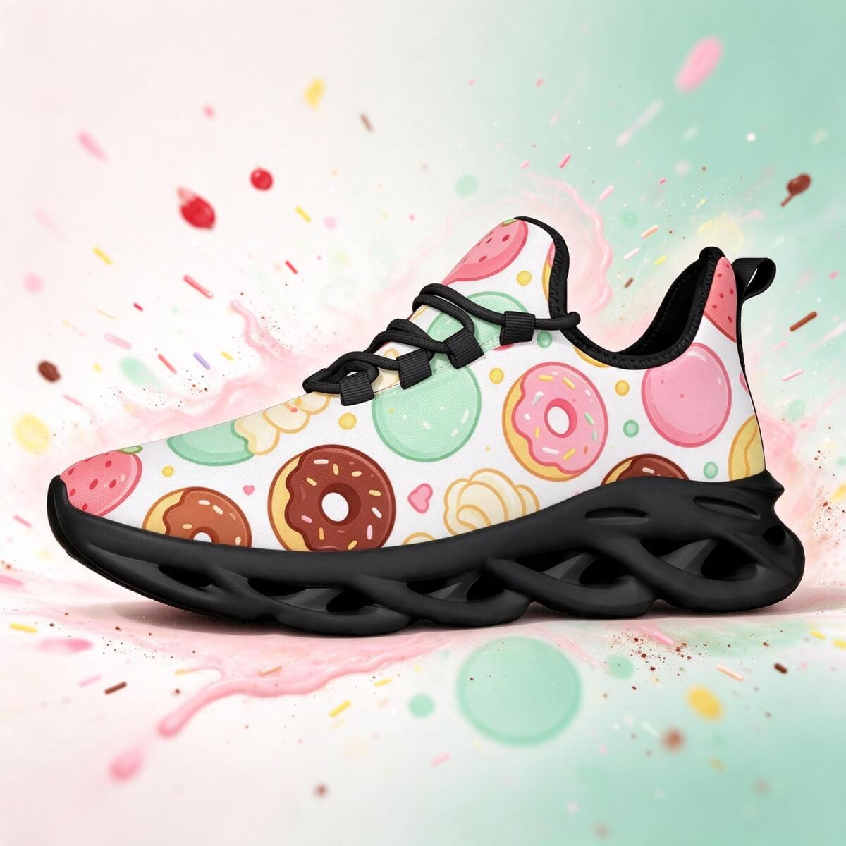 Mint Circles Meet Chocolate Donut Joy