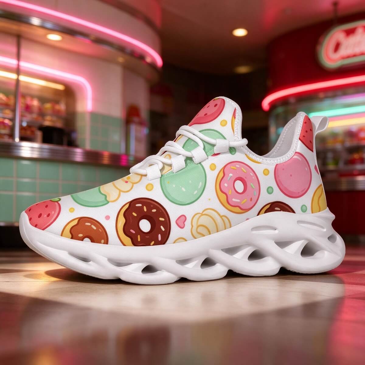 Mint Circles Meet Chocolate Donut Joy