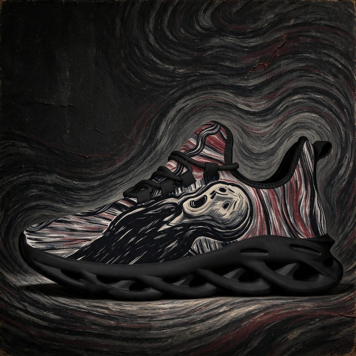 Munch’s Scream in Red Static