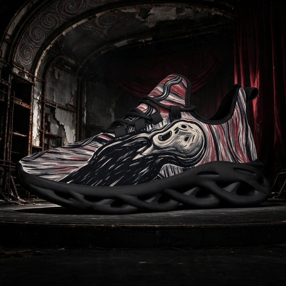 Munch’s Scream in Red Static