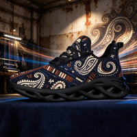 Paisley Rewired in Navy and Rust