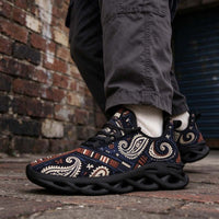 Paisley Rewired in Navy and Rust