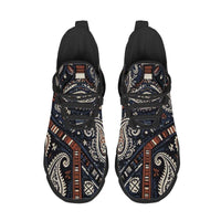 Paisley Rewired in Navy and Rust