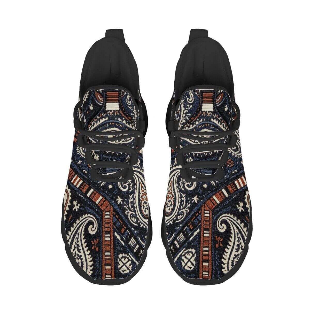 Paisley Rewired in Navy and Rust