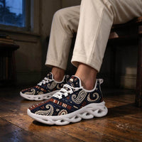 Paisley Rewired in Navy and Rust