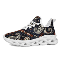 Paisley Rewired in Navy and Rust
