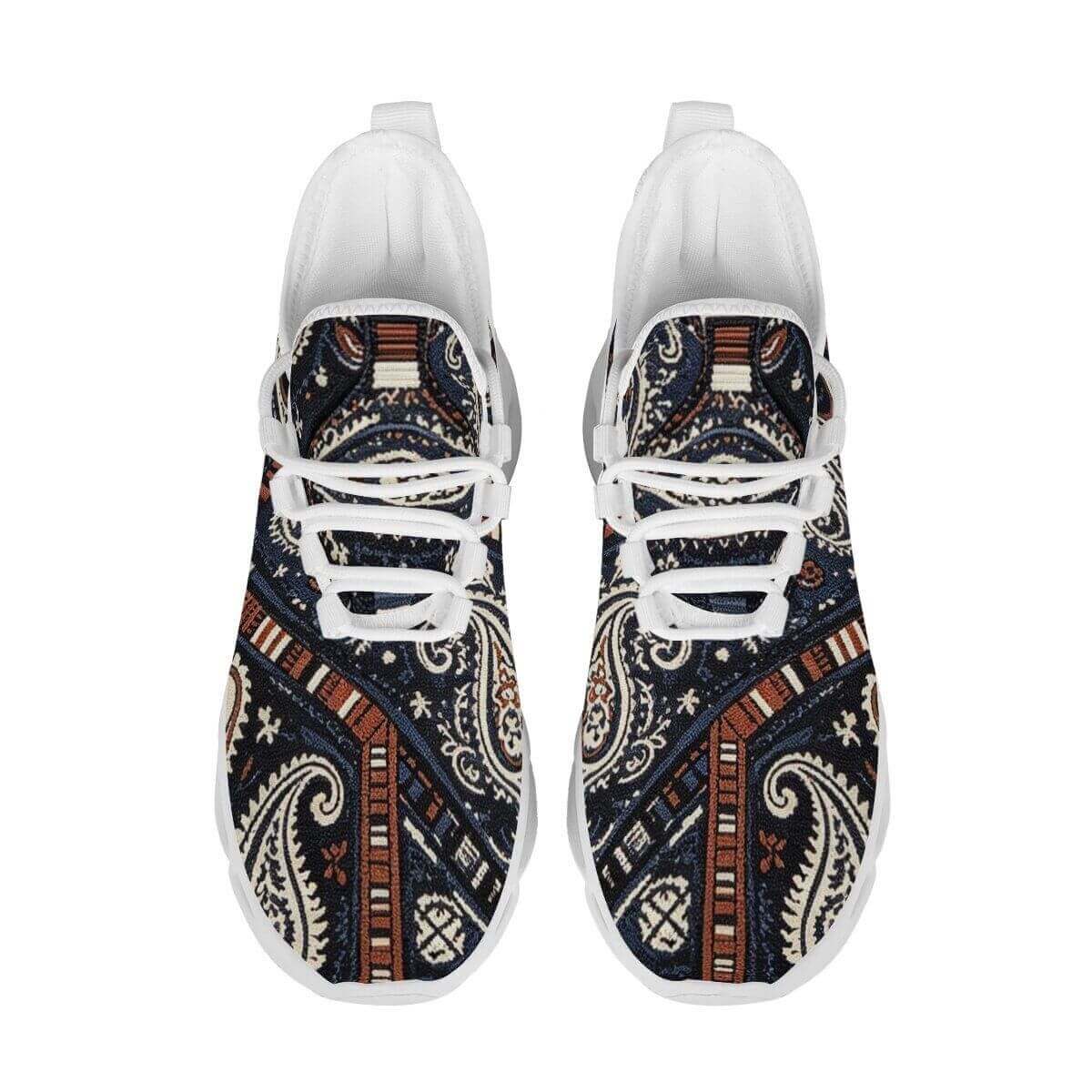 Paisley Rewired in Navy and Rust