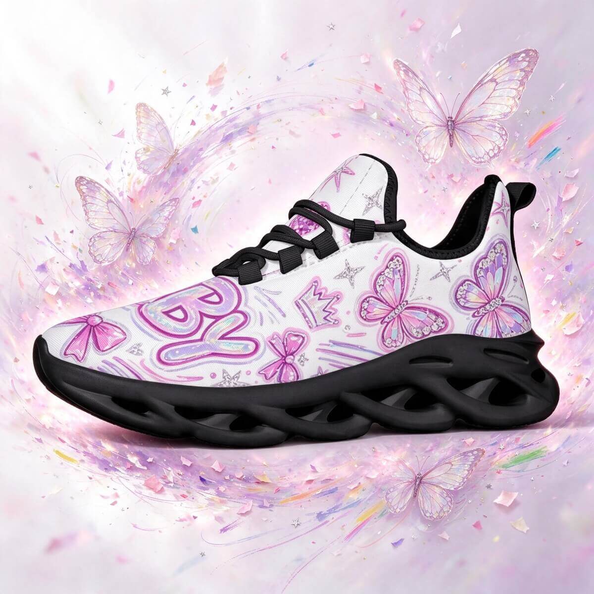 Where Pink Wings Meet a Purple Crown