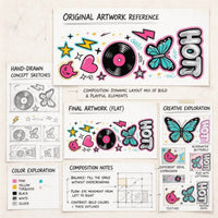 Pink Vinyl Pulse: Hearts in Turquoise Flight