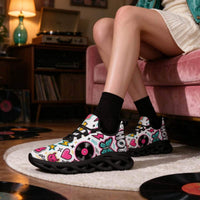 Pink Vinyl Pulse: Hearts in Turquoise Flight