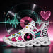 Pink Vinyl Pulse: Hearts in Turquoise Flight