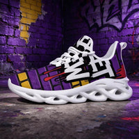 Electric Tag on a Purple Brick Wall
