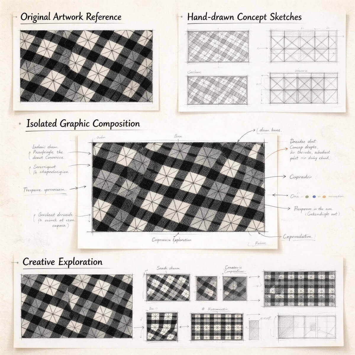 Quiet Authority, Woven in Monochrome Argyle
