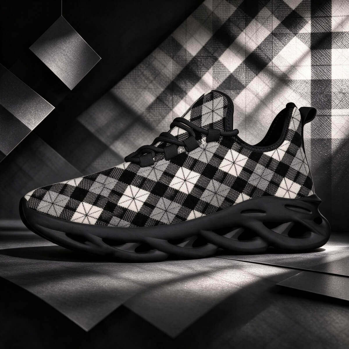 Quiet Authority, Woven in Monochrome Argyle
