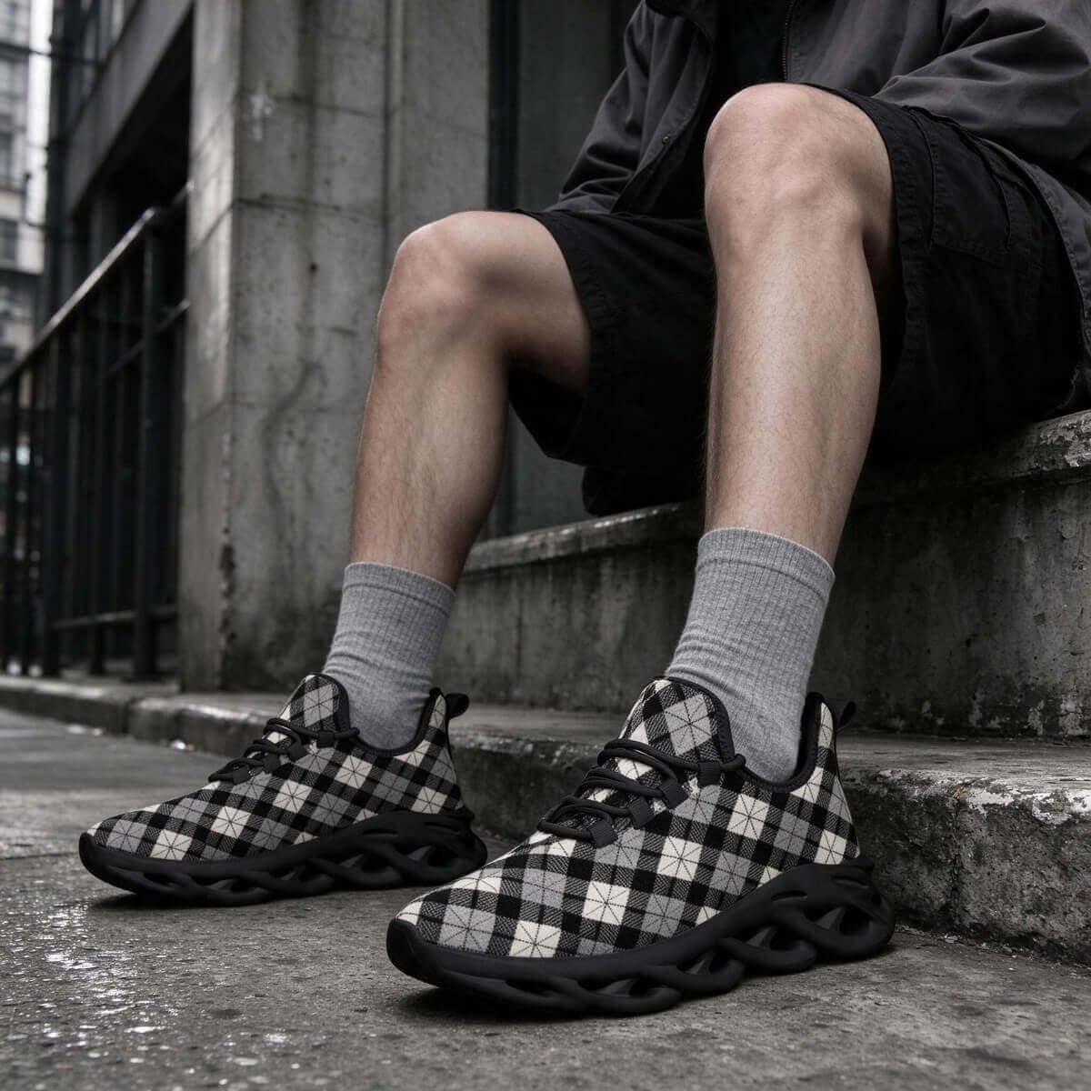 Quiet Authority, Woven in Monochrome Argyle