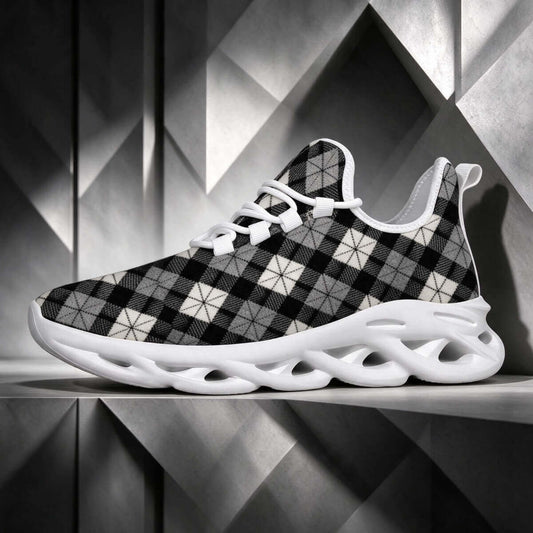 Quiet Authority, Woven in Monochrome Argyle