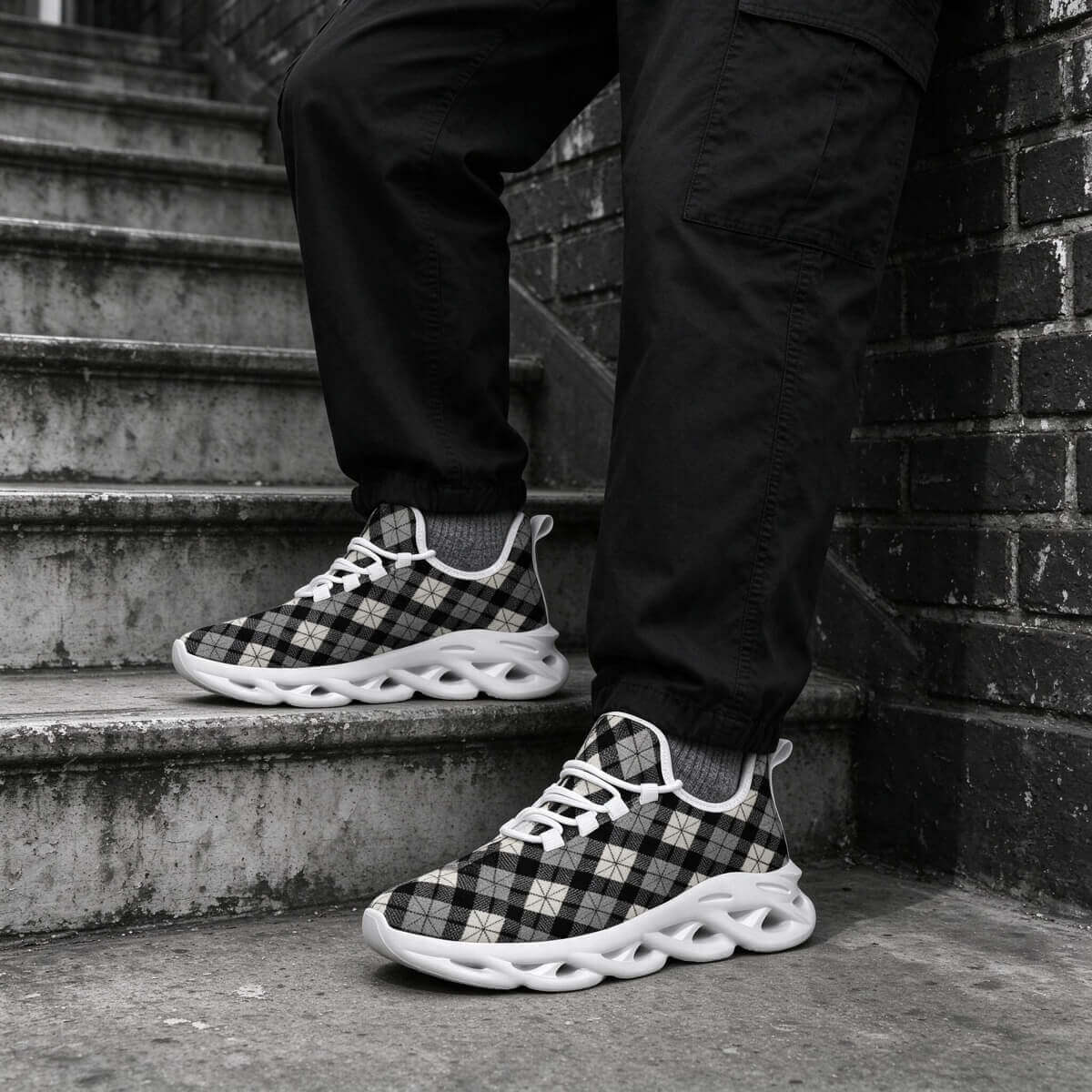 Quiet Authority, Woven in Monochrome Argyle
