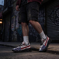 Red Stripes, Rebel Stars in Splattered Blue