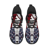 Red Stripes, Rebel Stars in Splattered Blue