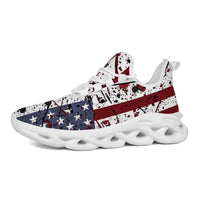 Red Stripes, Rebel Stars in Splattered Blue