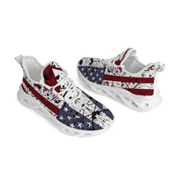 Red Stripes, Rebel Stars in Splattered Blue
