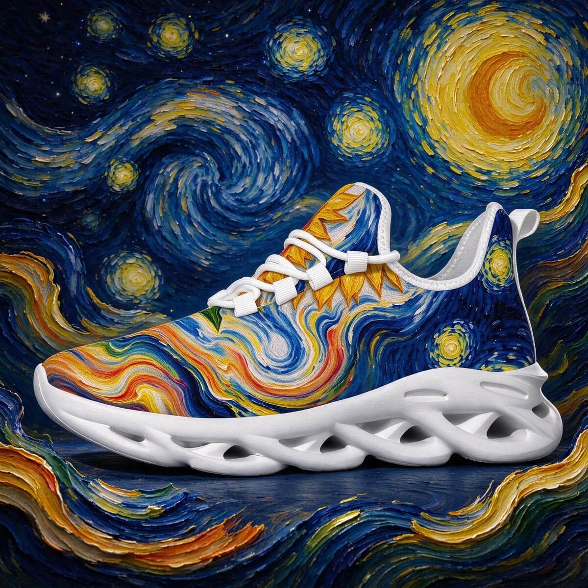 Sunflower Gold in the Starry Night