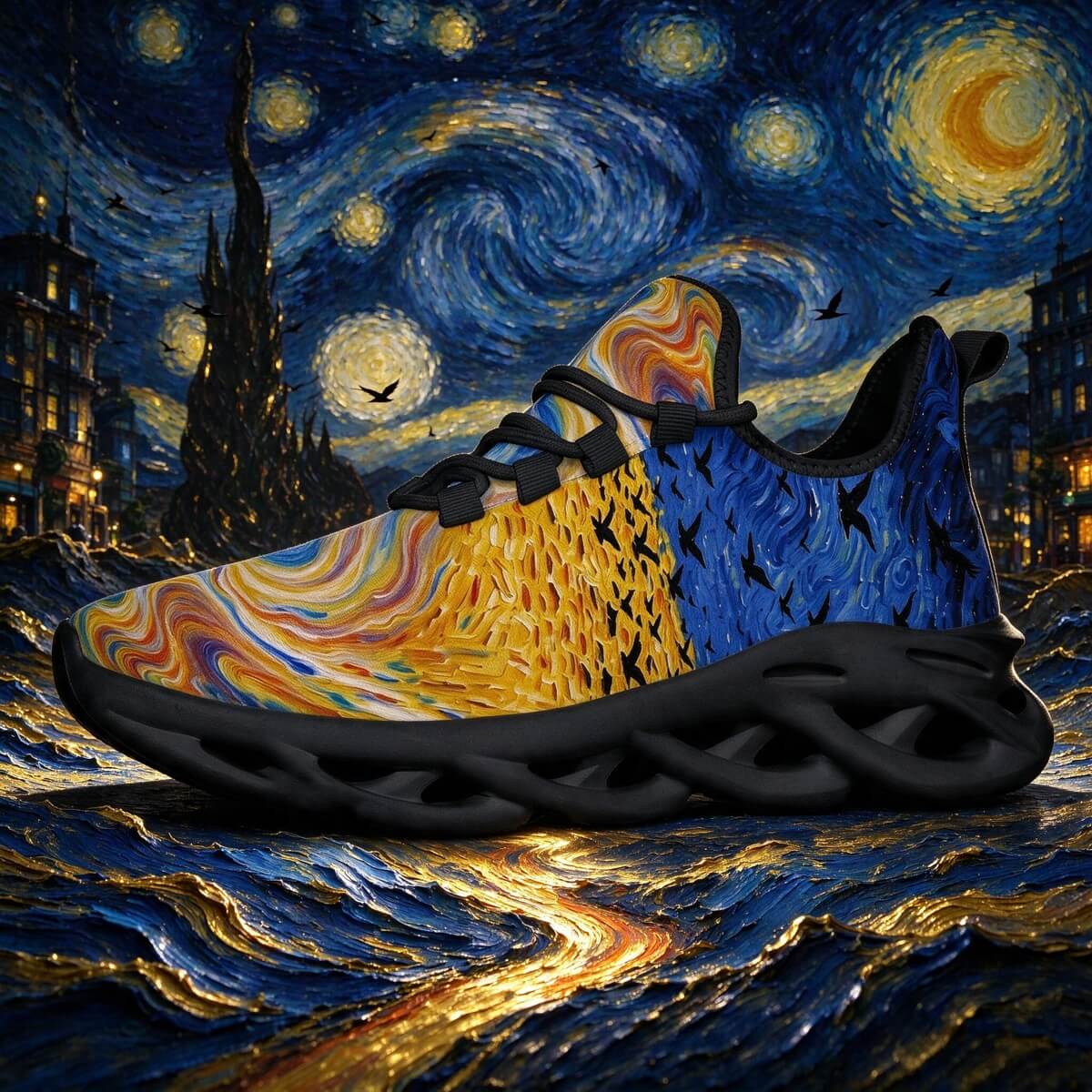 Flight Through Van Gogh’s Swirling Sky