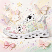 Wide-Eyed Bunny in a Pastel Daydream