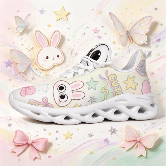 Wide-Eyed Bunny in a Pastel Daydream